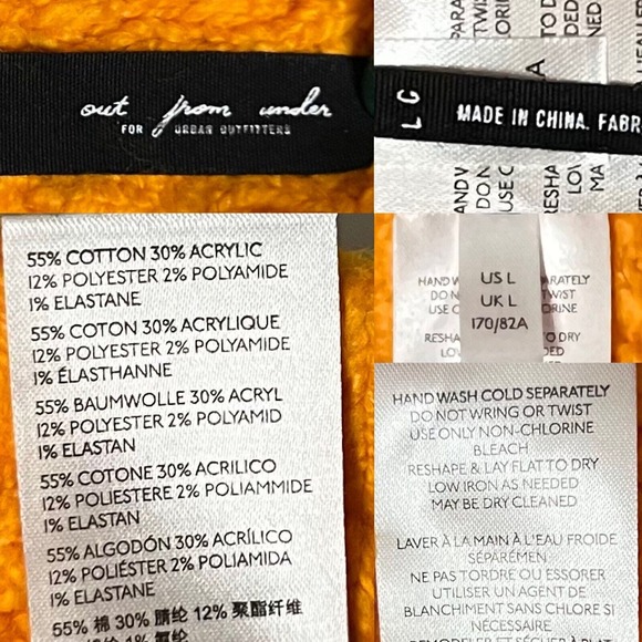 Urban Outfitters Out From Under Adeline Orange Knitted Sweater Shorts Size L - Picture 7 of 8